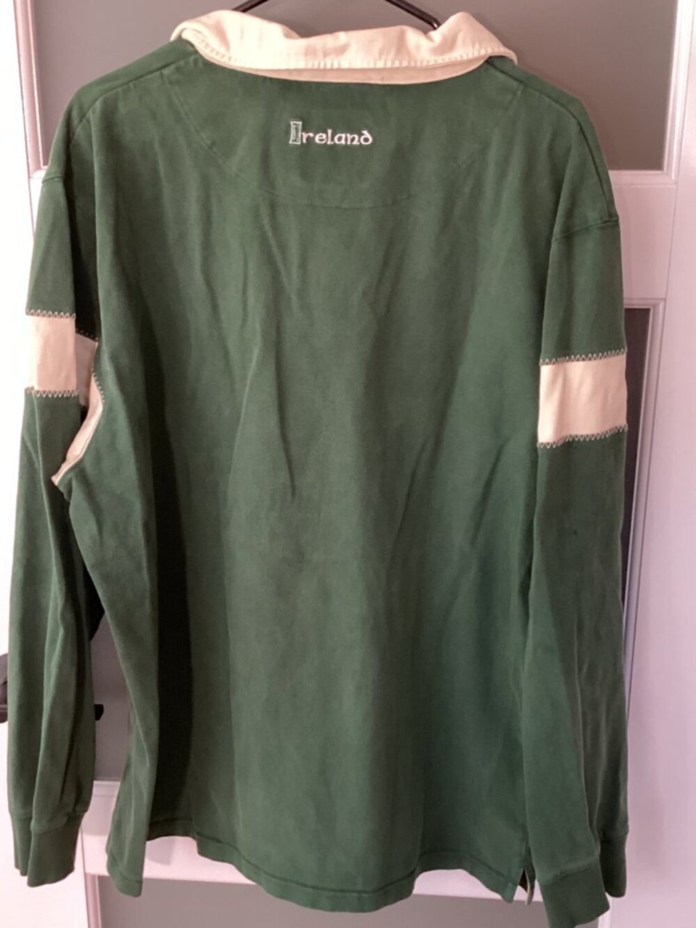 Retro Irish Heritage Collection Ireland Rugby Shirt Green Mens Long Sleeve -XXL - Picture 3 of 13